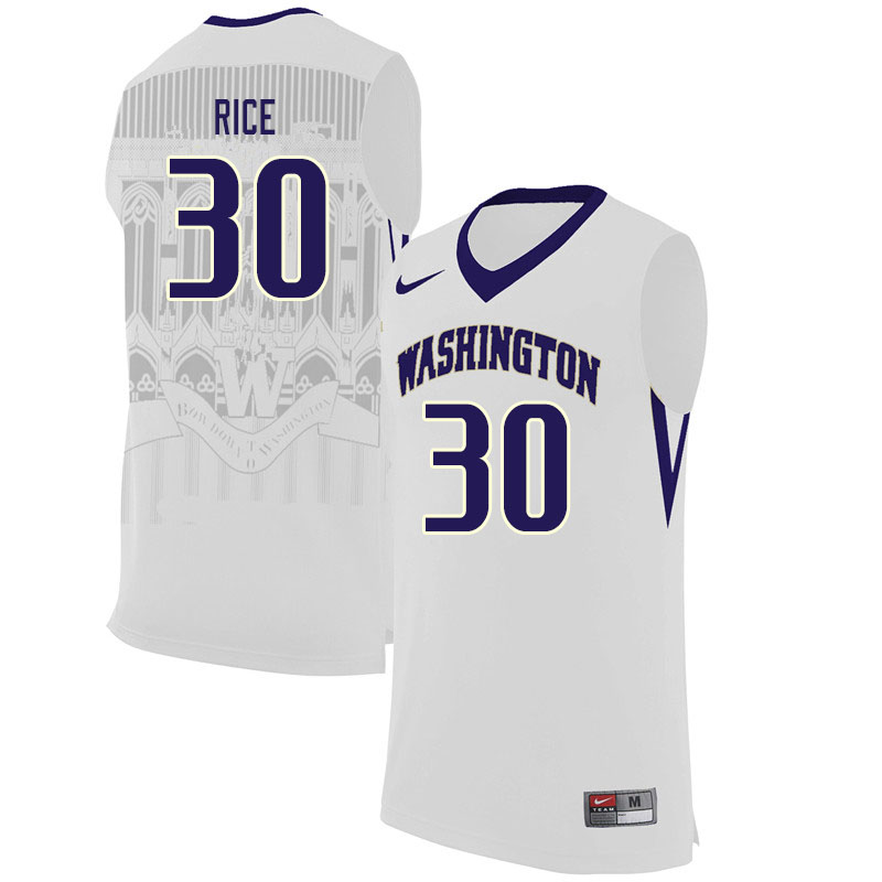 Men #30 Travis Rice Washington Huskies College Basketball Jerseys Sale-Black